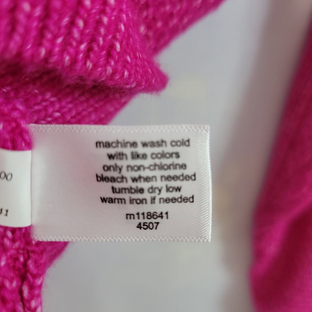 Lane Bryant V Neck Cable Knit Sweater size 18/20 Pink Classic Preppy New - Picture 6 of 7